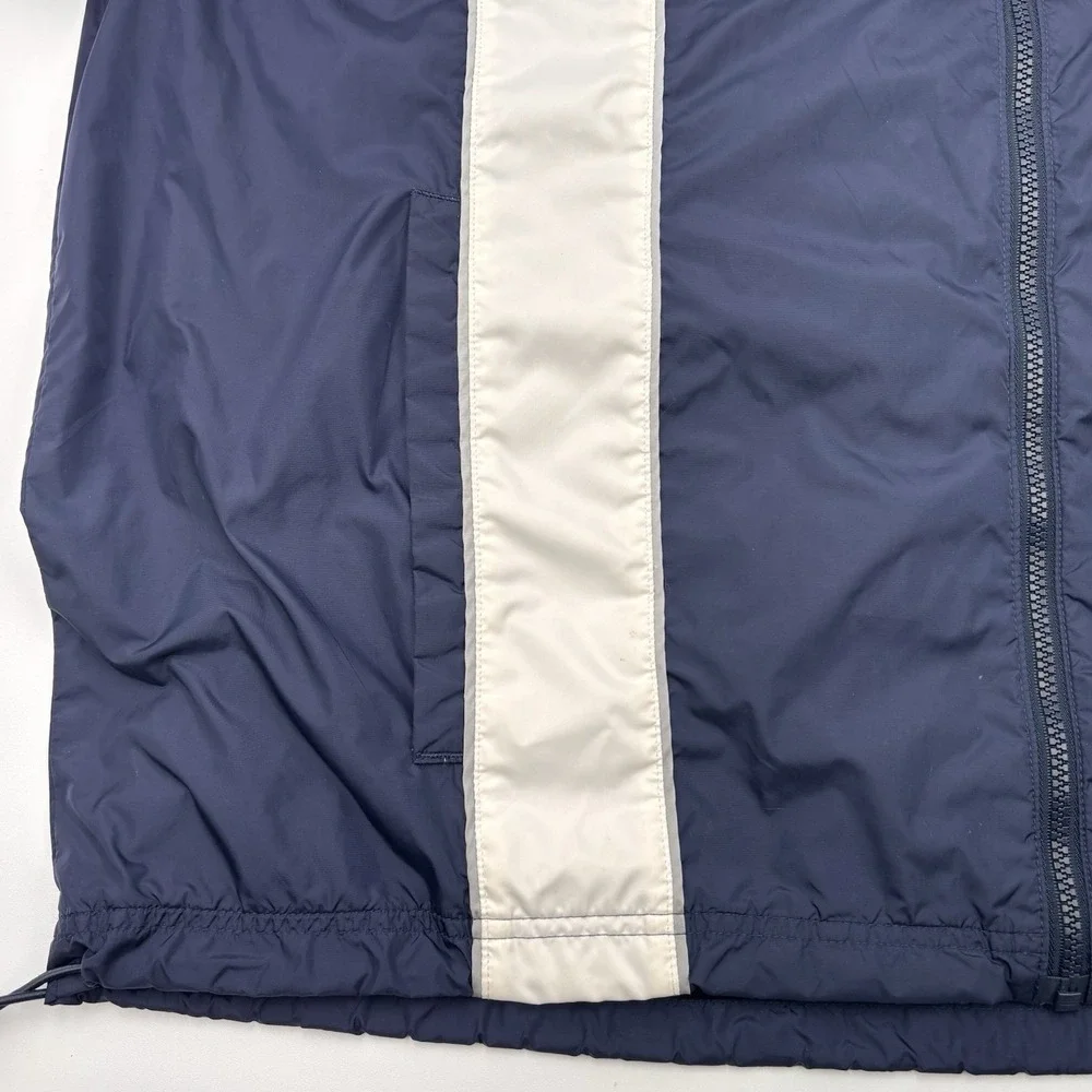 Adidas Windbreaker Jacket Mens XL Navy Blue White Striped Vintage Full Zip Vtg